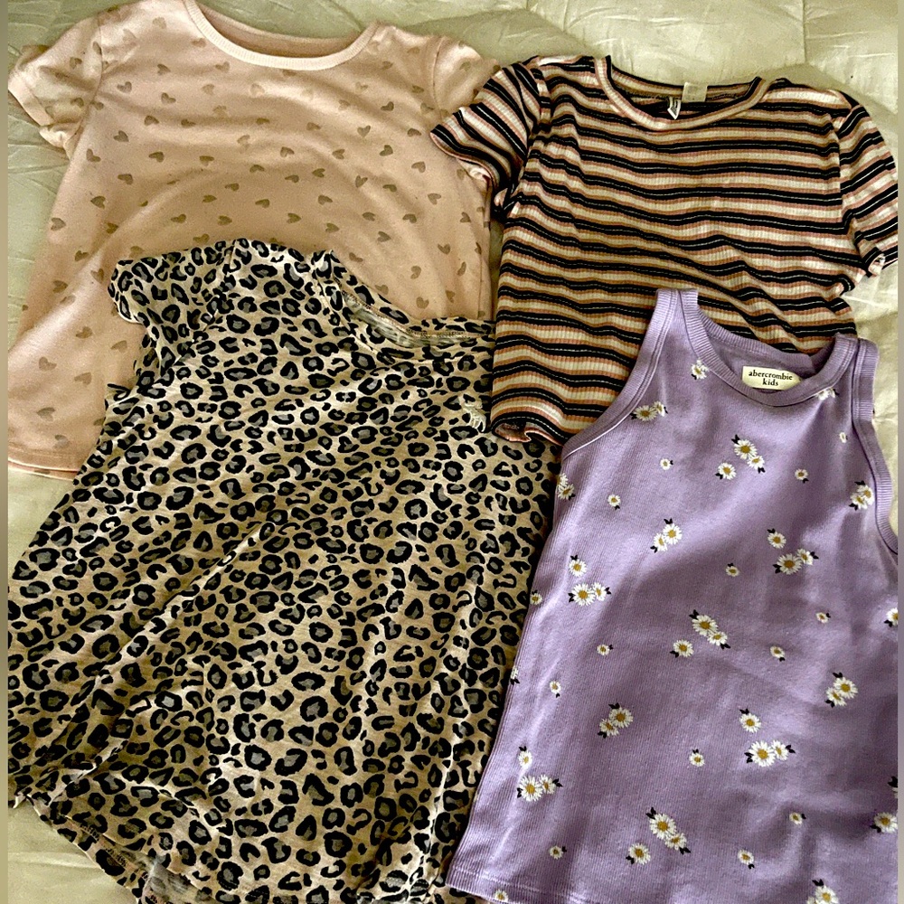 4 girls shirts size 9-12 • Abercrombie Kids • BCBG